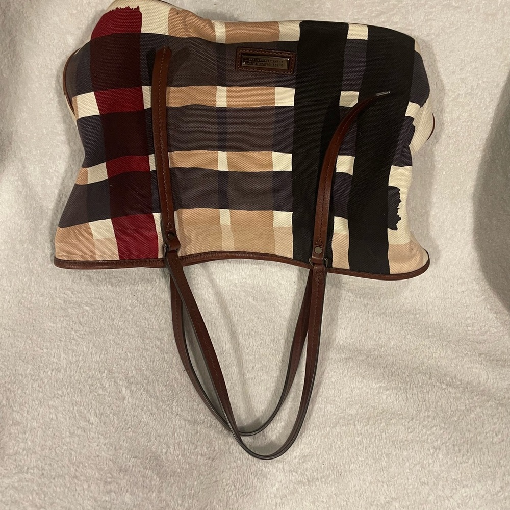 Burberry Tote Bag with Leather Straps